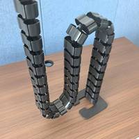 Chaîne serpentine en plastique pliable, réglable et extensible pour la gestion des câbles, écologique, pour chambre et atelier
