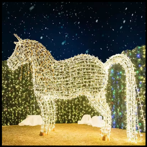 Decoraciones navideñas para exteriores, gran figura de Pegaso con luces LED, resistente al agua - Product Image 5