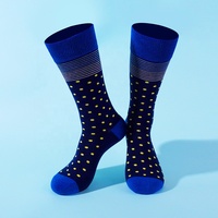 Chaussettes habillées en modal tricotées prêtes à l'emploi pour hommes, lot de 5 paires de chaussettes décontractées à motifs pour affaires, ensemble cadeau en gros