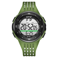 Jam tangan selam baja plastik anti air 5 ATM jam tangan pergerakan Digital Relojes Jepang