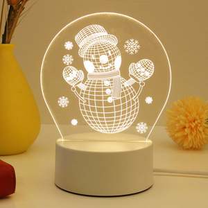 Base de Luz Nocturna LED 3D de Acrílico Personalizada, la Más Vendida al por Mayor, Regalos de Navidad y Festivos - Product Image 5