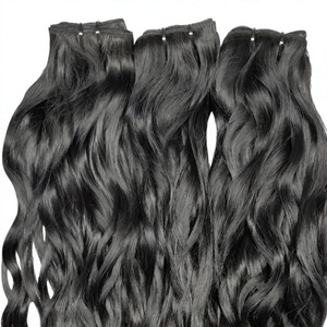 Extensions de cheveux humains vierges ondulés Deep Wave, double trame machine, prix de gros, cheveux en vrac sans trame pour micro-tresses - Product Image 1