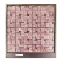 Roze Kleurrijke Gouden Vien Glasmozaïek Decoratieve Muur Vloertegel Badkamer