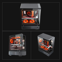 Boîtier PC ATX compact compatible avec carte mère EATX, avec radiateur supérieur de 280 mm et espace pour carte graphique de 320 mm, panneau frontal USB 3.0, châssis d'ordinateur