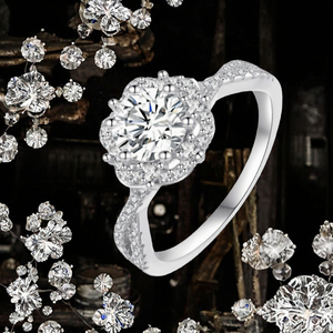 Anillo de Boda de Lujo con Moissanita de 1 Quilate, Corte Brillante, 6 Garras, Plata de Ley 925 - Product Image 3