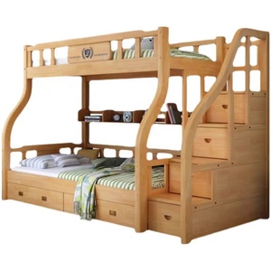 Letti <span class=keywords><strong>a</strong></span> Castello in Legno Massello Intagliati <span class=keywords><strong>a</strong></span> Mano, Estensibili e Pieghevoli, <span class=keywords><strong>con</strong></span> Cassetti Contenitore, Scala e Sponde di Sicurezza - Vendita Diretta dalla Fabbrica - Product Image 1
