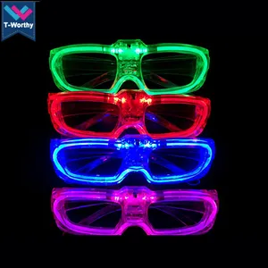 Holiday Sound Activated LED Flashing Glasses Light Up Glasses Cold Light Luminous Club Concert Party Glasses