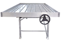 Plateau de culture de flux et reflux en ABS de qualité alimentaire, banc roulant, table de culture à effet de serre, table roulante à vendre