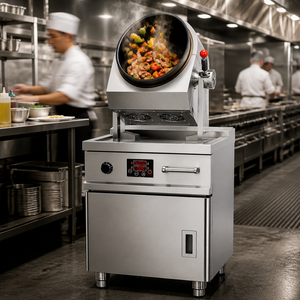 Máquina de Cocina Industrial de Acero Inoxidable de Alta Resistencia, Robot Wok Automático Profesional de 5000W para Cocina Central - Product Image 1