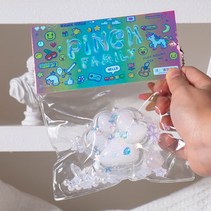 <span class=keywords><strong>RJ</strong></span> mignon patte de chat avec fourrure soulagement du Stress Squishy jouet Fidget jouet Mini Kawaii rose chat pied Super doux soulagement du Stress jouets pour enfants - Product Image 2