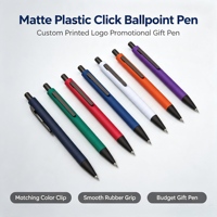 Bolígrafo Retráctil Publicitario con Revestimiento de Goma Suave Mate, 7 Colores, Logotipo Personalizado, Regalo Promocional para Ferias Comerciales
