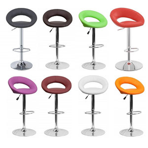 Juego de 2 Taburetes de Bar Ajustables al por Mayor para Recepción, Oficina y Vestíbulo de Hotel, Taburete Alto de Cuero <span class=keywords><strong>Italiano</strong></span> con Reposapiés - Product Image 6