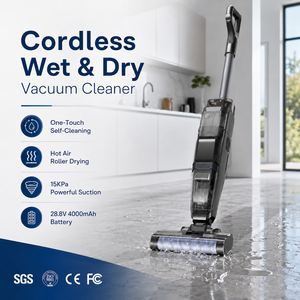 OEM Cordless Wet <b>Dry</b> Vacuum Cleaner Self Cleaning Floor Washer with Hot Air Drying 15KPa for Home Cleaning - Product Image 1