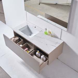 Foshan Factory Wash Basin <b>Cabinet</b> <b>Wall</b> Mounted <b>Mirror</b> <b>Cabinet</b> Mdf Plywood Soft Closing <b>Bathroom</b> Vanity With Single Sink - Product Image 1