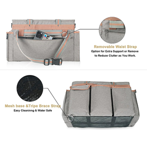 Waterproof Household <b>Cleaning</b> <b>Caddy</b> Tote with Multi-Pockets Folding Storage Organizer Shoulder Strap Carrying <b>Cleaning</b> Supplies - Product Image 4