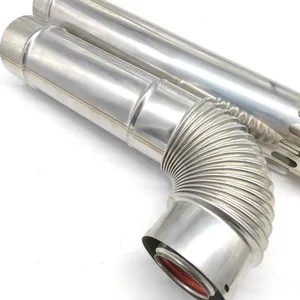 Coaxial stainless steel chimney flue kits for condensation type boiler