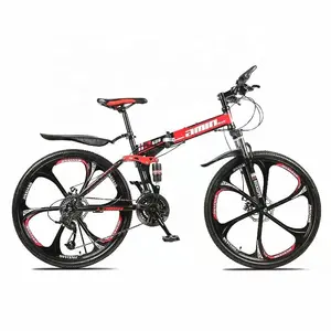 Складной горный велосипед, колеса 26 дюймов, 21 скорость, Высокоуглеродистая сталь, спортивный