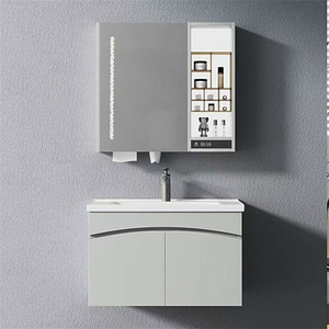 מודרני ארון רחצה מודולרי בסגנון נורדי מודרני סט עם כיור ומראה מיוצר באופן מקצועי במחיר נחמד - Product Image 6