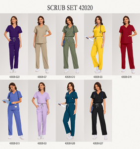 Bán Buôn Thời Trang Tùy Chỉnh V Cổ Có Thể Giặt Hàng Đầu Và Thẳng Chân Quần Co Giãn Bệnh Viện Y Tế Điều Dưỡng Tẩy Tế Bào Chết Spa Đồng Phục Bộ - Product Image 3