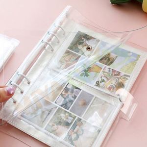 <span class=keywords><strong>Classeur</strong></span> A5 personnalisé couverture <span class=keywords><strong>souple</strong></span> transparente livre de stockage d'autocollants grande taille organisateur d'album autocollant album photo 4 poches - Product Image 2