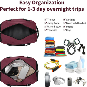 Bolsa de Gimnasio Pequeña de 30L 45L <span class=keywords><strong>para</strong></span> Hombre, Bolsa Deportiva Cuadrada Impermeable Personalizada con Bordado, Bolsa de Viaje de Fin de Semana <span class=keywords><strong>para</strong></span> Mujer - Product Image 2