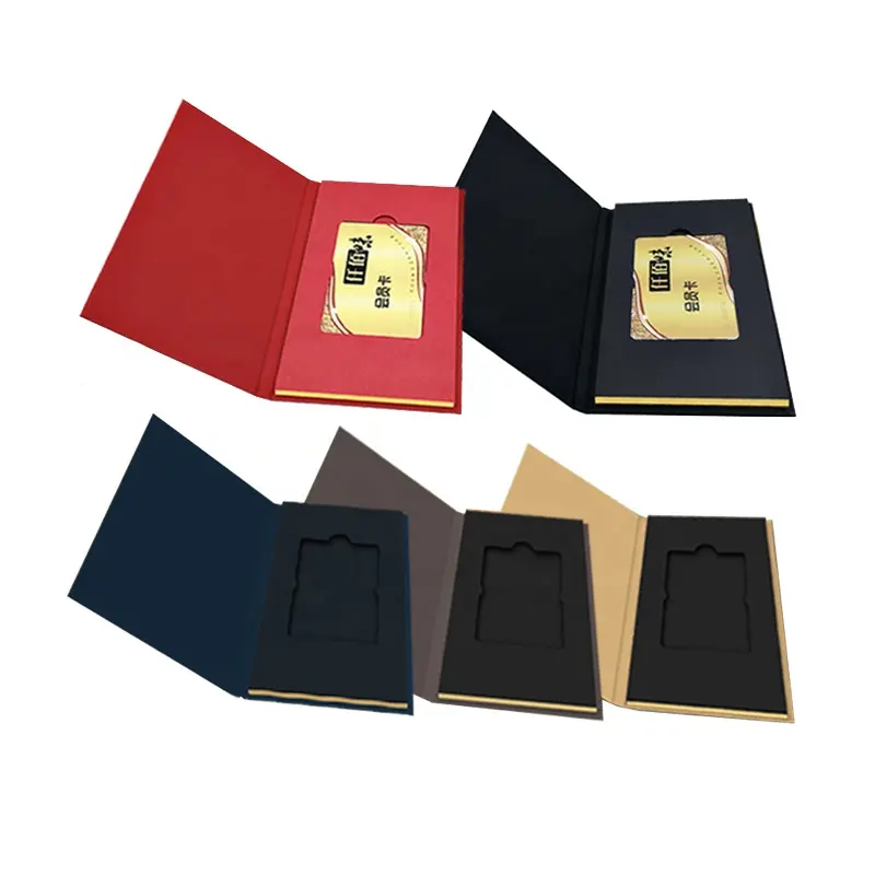 Retail Wholesale Black VIP Club Cards Magnetic Box Custom Luxury Credit Card Gift Packaging