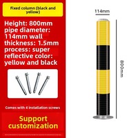 Piquet de signalisation solaire en acier résistant aux chocs et durable avec bande super-réfléchissante et LED clignotante pour la sécurité routière