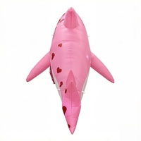 Décoration de jardin gonflable Requin rose de 2,7 m pour la Saint-Valentin avec lumières LED en forme de cœur – Nouveauté, prix usine, sécurité garantie, vente chaude