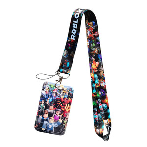 Estuche <span class=keywords><strong>para</strong></span> tarjeta de identificación de <span class=keywords><strong>ROBLOX</strong></span> estilo caricatura transfronterizo, material ABS, impresión por transferencia térmica, hebilla metálica, cordón <span class=keywords><strong>para</strong></span> teléfono móvil - Product Image 6