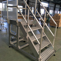 Usine Vente Chaude Mobile Entrepôt Roue Plate-Forme Roulante Échelle avec Roulettes