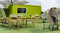 Chaise de salle à manger en plastique PP d'étude d'école de formation grise