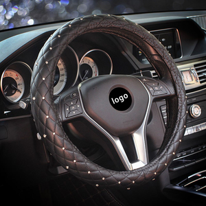 <span class=keywords><strong>Funda</strong></span> <span class=keywords><strong>para</strong></span> <span class=keywords><strong>Volante</strong></span> en Oferta, de Cuero PU con Cristales Brillantes, Antideslizante, Universal <span class=keywords><strong>para</strong></span> Autos, <span class=keywords><strong>para</strong></span> Volantes de 15 Pulgadas - Product Image 3