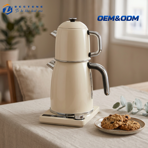 Tetera Turca de 1.7L con Doble Olla y Tetera de 0.8L, Pantalla Digital de Temperatura y Función para Mantener Caliente - Product Image 1