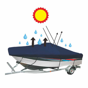 HOMFUL Center Console Boat Cover Fishing Marine Boat Cover Waterproof 600D Pigment poliestere - Product Image 5