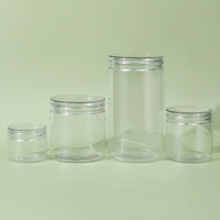 Bocaux en plastique transparent de qualité alimentaire personnalisés OEM, en PET, avec couvercle à vis, pour jouets, poupées, cadeaux et aliments