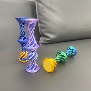 QY QY-2567 3D Printed Spiral Spring <b>Bouncing</b> <b>Ball</b> Toy for Kids Plastic Stereo Ejectable Decompression for Boys Girls - Product Image 4