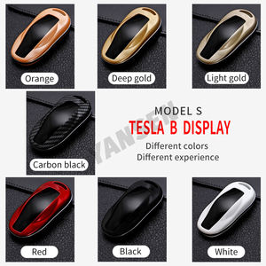 Porte-clés de voiture en fibre de carbone ABS, étui pour porte-clés de <span class=keywords><strong>Tesla</strong></span> <span class=keywords><strong>Model</strong></span> <span class=keywords><strong>3</strong></span> S, accessoires - Product Image 2