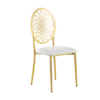 Chaises de banquet de luxe en acier inoxydable pour la location d'événements et de fêtes