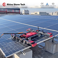 Robot de nettoyage solaire à batterie au lithium, équipement de lavage à l'eau, nettoyage à sec photovoltaïque d'usine