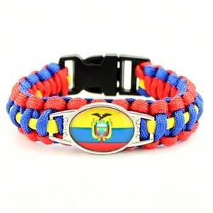 Bracelet en paracorde personnalisé avec le drapeau national d'<span class=keywords><strong>Islande</strong></span>, bracelet de survie tissé à la main pour le camping en plein air et souvenir de <span class=keywords><strong>voyage</strong></span> - Product Image 5