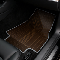 JIEYU 2025 Tesla Model Y Ensemble complet de 3 pièces Tapis de sol de voiture en latex imperméable de 10 mm d'épaisseur Résistant aux taches Protection toutes saisons