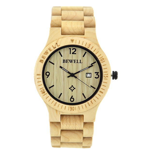 Latest Stylish 44mm Analog Quartz Sport Watches Wooden Glass Water-Resistant Seiko Movement OEM Luxury Custom Logo Box Fashion