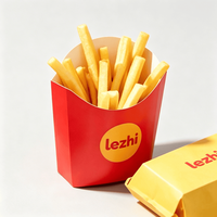 Caja de Embalaje Personalizada para Comida para Llevar, de Papel de Grado Alimenticio, para Comida Coreana Rápida, Restaurante de Hot Dogs, Pollo Frito y Hamburguesas