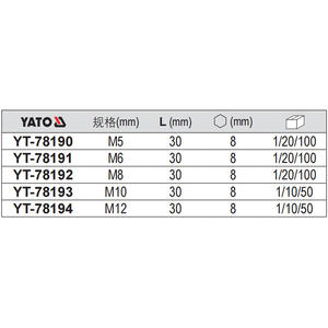 Eertek 8mm Dodecagonal <b>Screwdriver</b> <b>Bit</b> 6mm Shank Impact Resistant Drill <b>Bit</b> <b>Set</b> YT78191 - Product Image 2