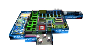 Parc de trampolines intérieur professionnel avec zone de jeu en PVC, thème <span class=keywords><strong>Ninja</strong></span> <span class=keywords><strong>Warrior</strong></span> pour enfants, certifié sûr - Product Image 2