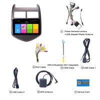Système de navigation GPS multimédia DVD de voiture 9 pouces Android 12 pour Chevrolet Aveo/Sonic 2011-2013