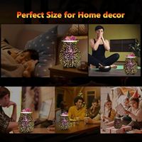 Chauffe-cire 3D avec lampe LED, brûleur à huile, diffuseur de parfum, chauffe-cire lumineux pour la maison, la chambre à coucher, le bureau, le salon, décorations