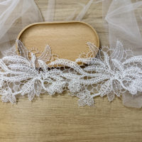 Nouvelle dentelle en laine douce et moelleuse avec sequins et garniture en guipure pour vêtements, accessoires pour chemises homme et robes femme