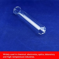 Tube à essai en verre transparent de haute pureté à fond conique/pointe conique |   Capot de soudage résistant à la chaleur (1100°C) pour semi-conducteurs et laboratoire