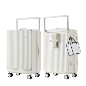 กระเป๋าเดินทางแบบเปิดด้านหน้า K88 ขนาด 20 นิ้ว พร้อมซิปล็อค สีพื้น สำหรับทุกเพศ รุ่นสปริง 2025 - Product Image 3